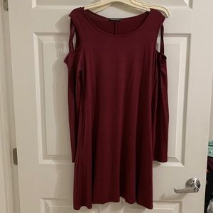 Burgundy dress